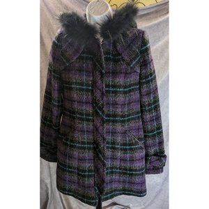 BearTwo Gothic Plaid Wool Coat